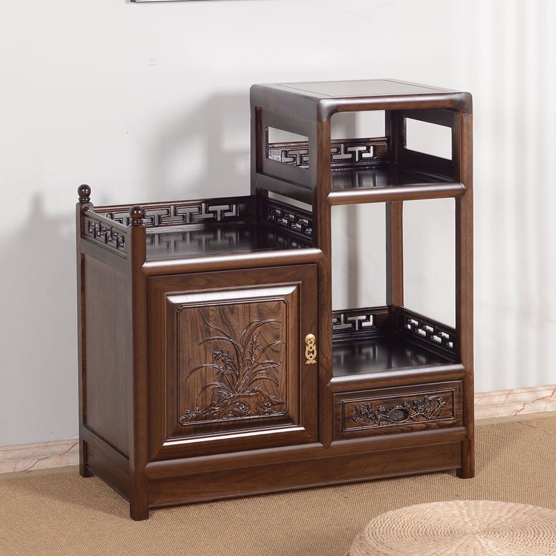 Living Room Tea Cabinet Old Elm Chinese Tea Table Solid Wood Sideboard Sofa Side Cabinet Restaurant Wine Cabinet Solid Wood