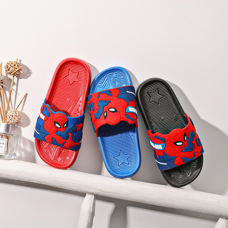 Disney Spring/Summer 2021 New Slipper Boys Non-Slip Spider-Man Cartoon Indoor Parent-Child Wear Beach Shoes