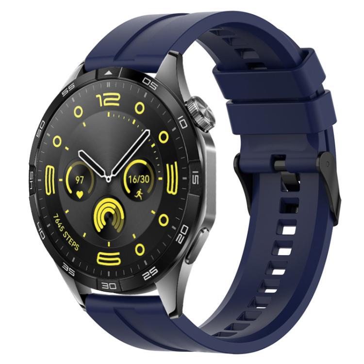 xDfind silicona correa de botón negro 22mm / 20mm para correa universal Huawei / Amazfit