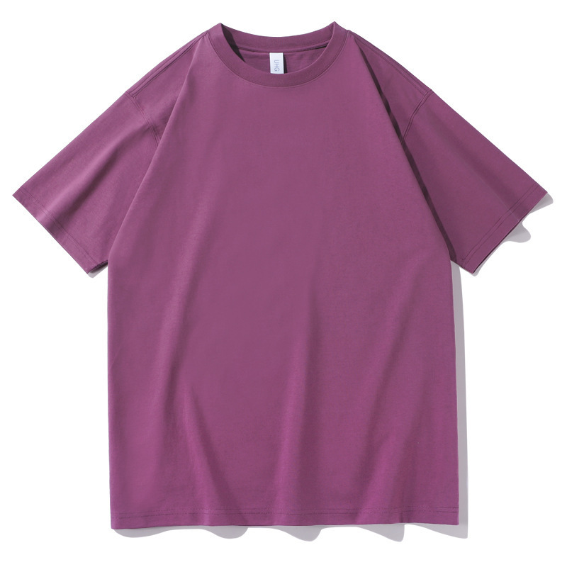 Heavy Couple T-shirt Large Size Loose Round Neck Shirt Summer New Pure Cotton Short Sleeve T-shirt Corporate Work Clothes