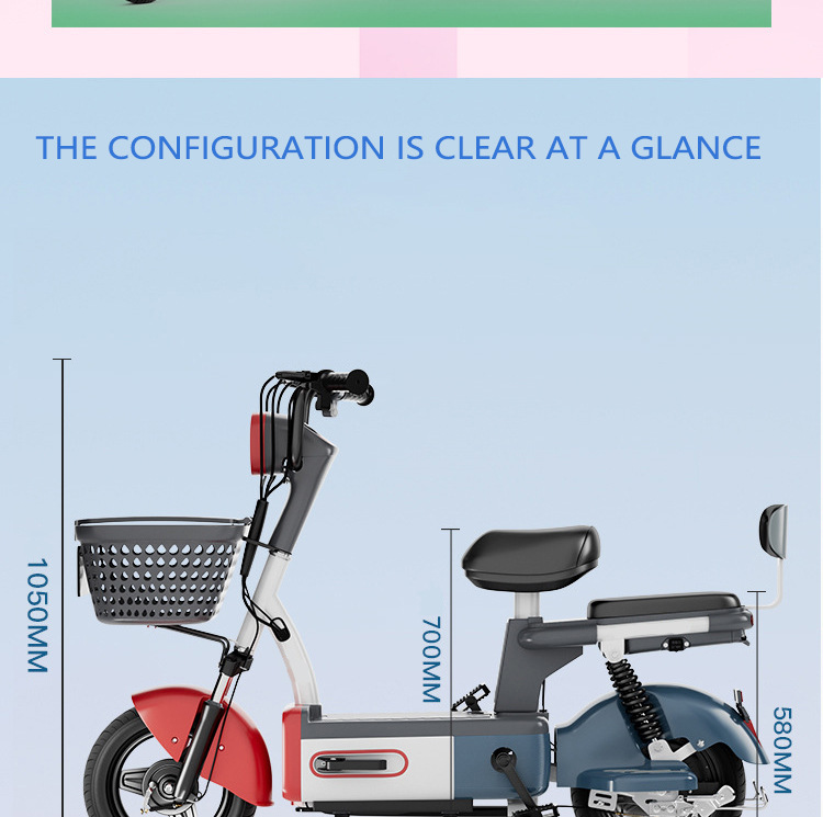 Small Electric Vehicle for Students, Convenient, Fast Charging, Anti-theft