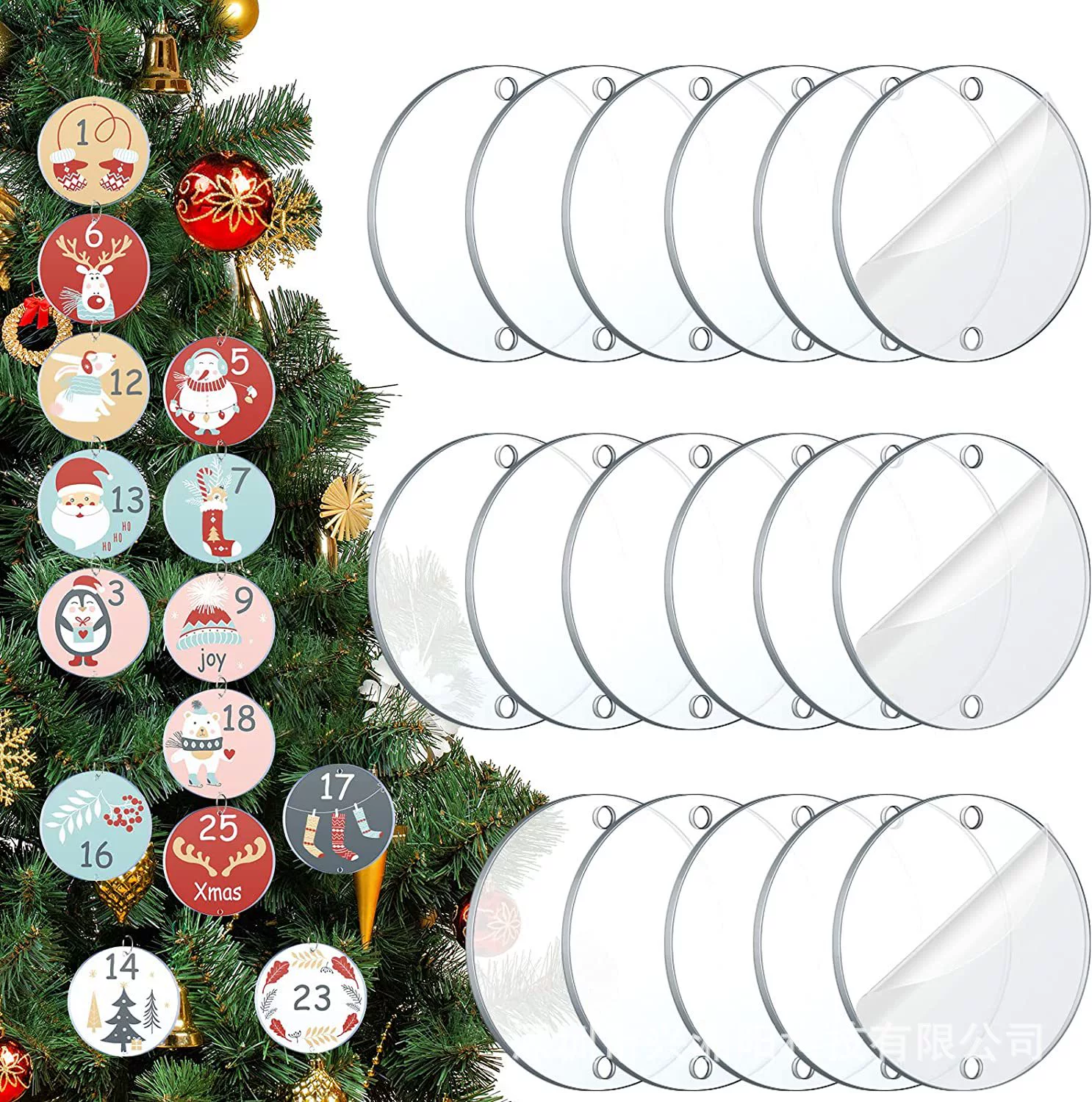 Производитель поставляет прозрачные акриловые диски без печати с двусторонней ламинацией для создания брелоков своими руками в различных формах.