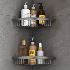 現代簡約全銅實心三角籃 酒店工程單雙層置物籃浴室五金掛件角籃