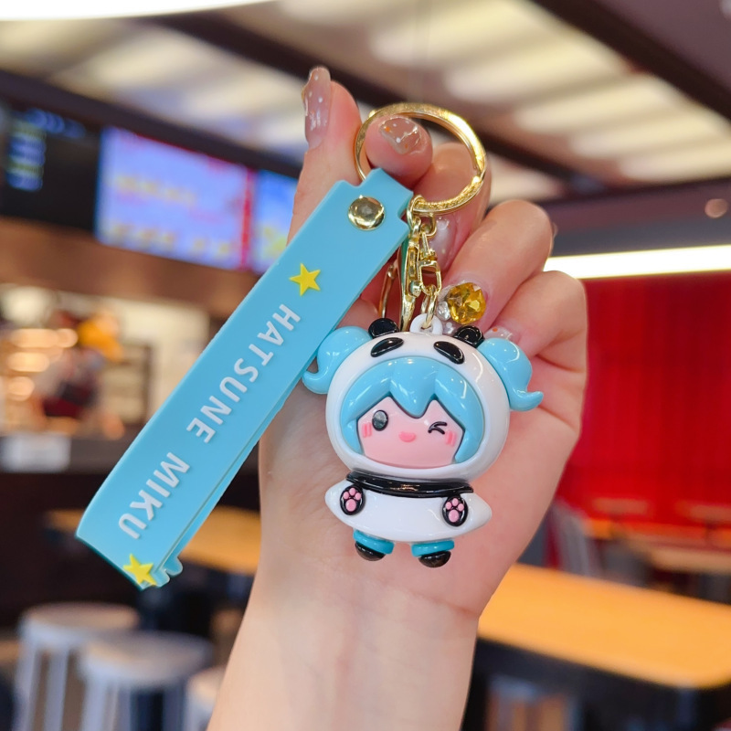 卡通灵动创想初音未来下雨天系列钥匙扣链挂件动漫周边电玩城礼品|undefined