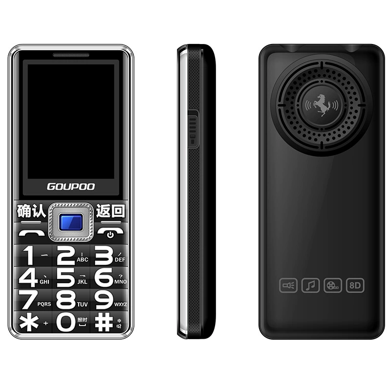 Big extra-long mobile phone for elderly, support function for all network communication standards, 4G, G5, 5G, wide screen