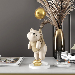Creative and Trendy Vitality Bear Living Room Ornaments Home Accessories Entrance Tv Cabinet Decoration Wedding Housewarming Gifts