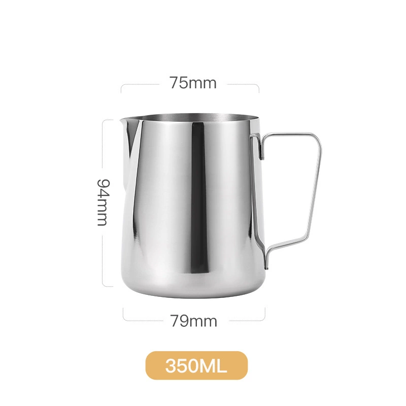 Italian 304 stainless steel pull-up cup pointed mouth melting wax cup melting wax milk bubble cup pull-up pot coffee pull-up tank utensil utensil utensil utensil utensil utensil utensil utensil