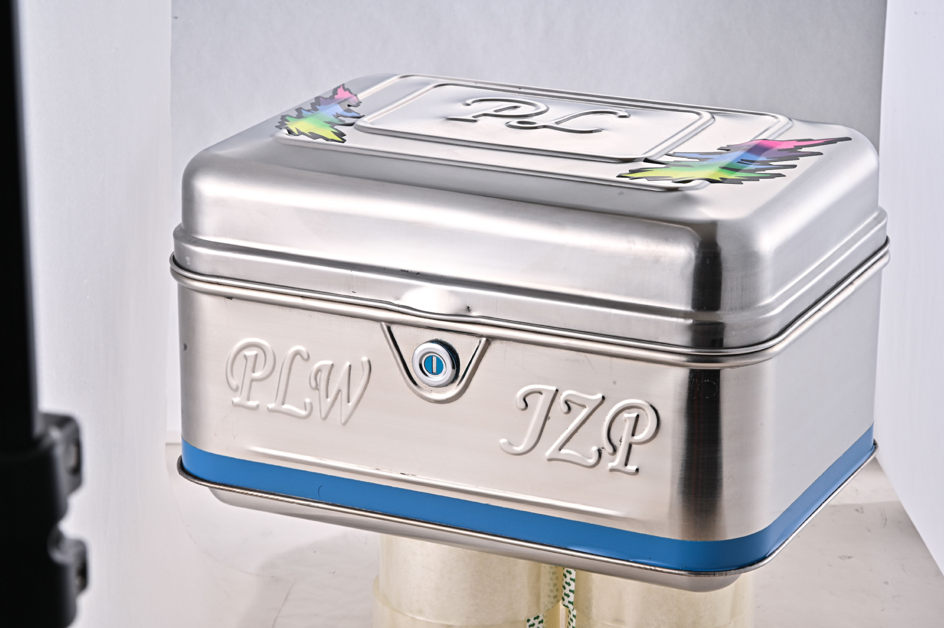 PL cuadrado impreso Acero inoxidable motocicleta tronco pequeño coche eléctrico bicicleta ligera y duradera