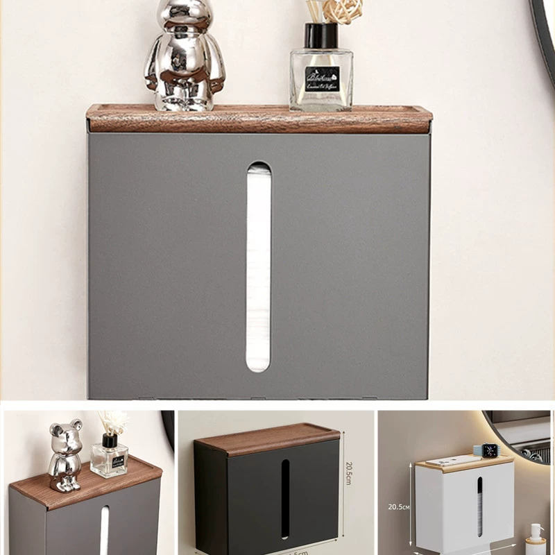 Коробка для бумажных полотенец для ванной комнаты без отверстий, настенный стильный держатель для туалетной бумаги для ванной комнаты в отеле, коробка для рулонных бумажных полотенец