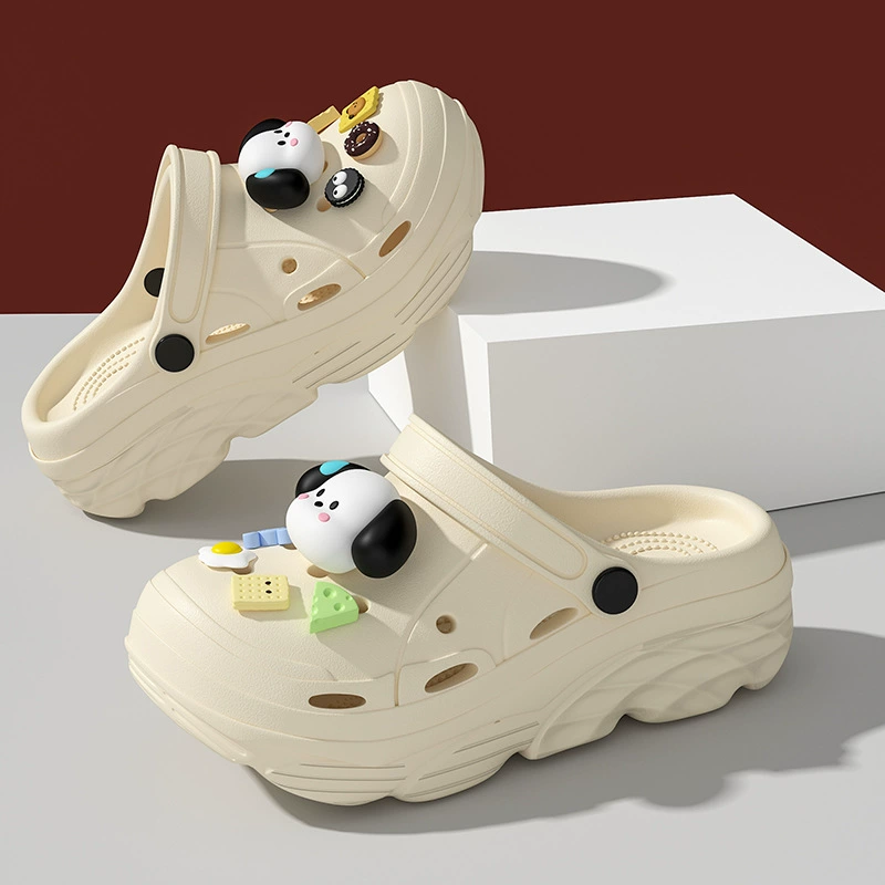 Обувь с толстым дном для женщин носить на улице летом новый милый домашний баотоу сандалии женские eva пляжные тапочки оптом