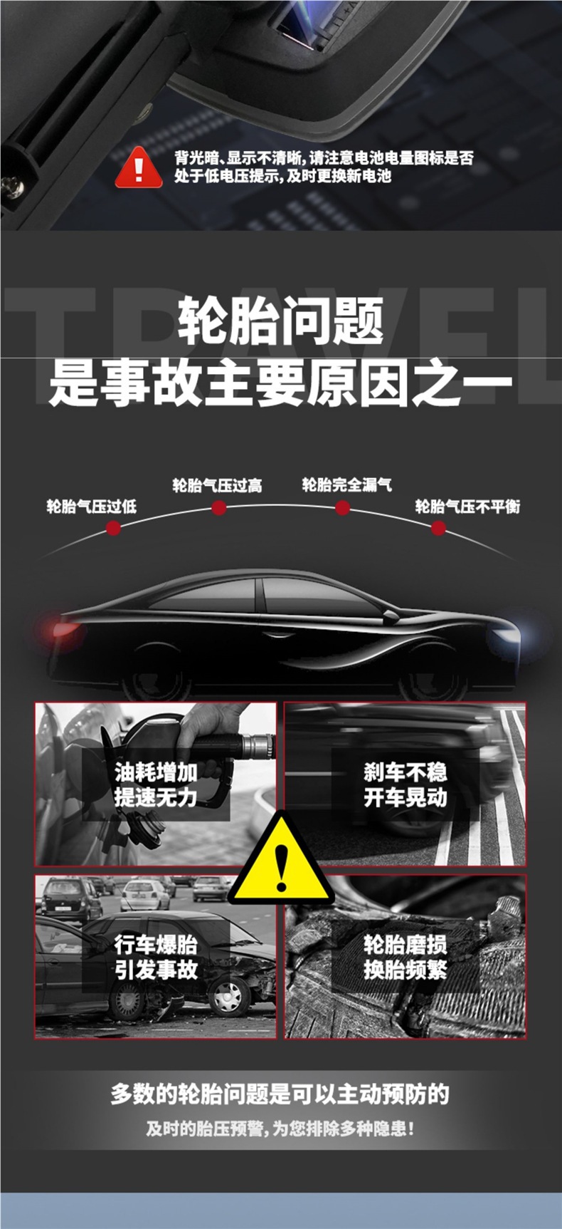 High Precision Tire Pressure Gauge Inflator with Digital Display
