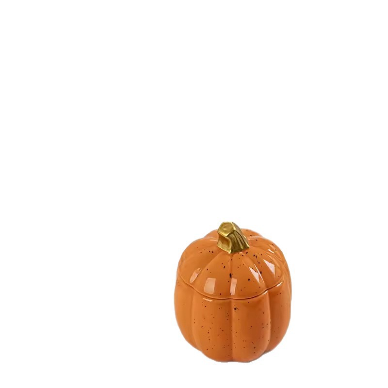 Halloween calabaza en forma de cerámica taza de fresa de inciampura creativa recipiente de fresa de inciampura decoración de regalo de día
