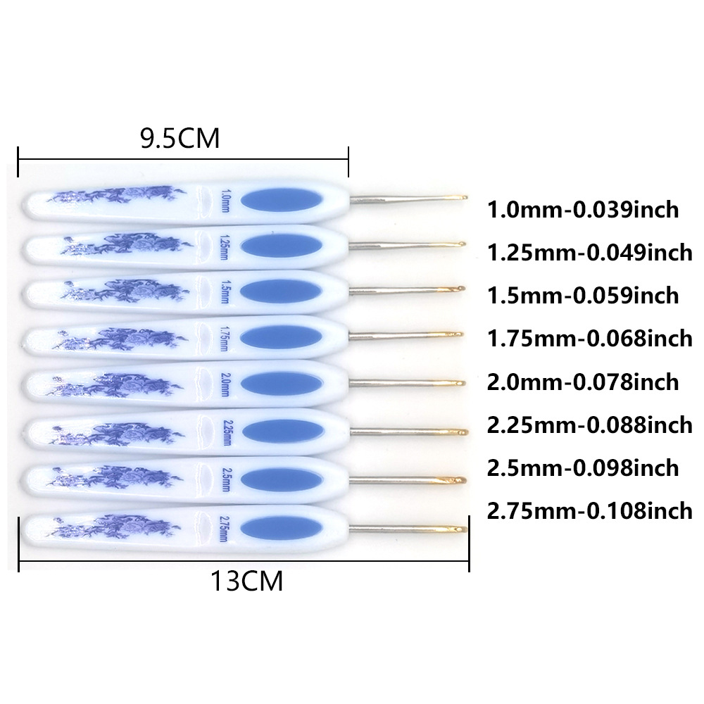 Juego de herramientas para trenzar: juego de 16 agujas de ganchillo (1,0-6,0 mm).