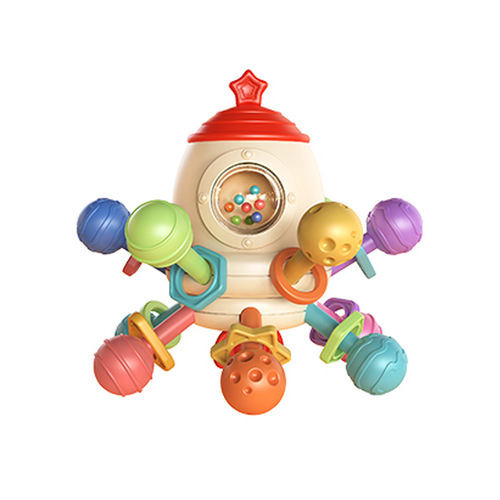Baby Manhattan Ball 0-1 year old baby hand grasping ball toddler molar soft glue water boiled teether grip and soothing toy