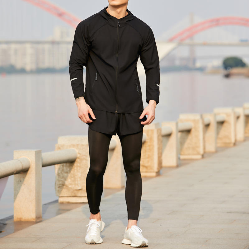 男性女性ランニングトレンチコート薄手スポーツコート卸売秋蛍光長袖カジュアルジッパーパーカー速乾コート|undefined