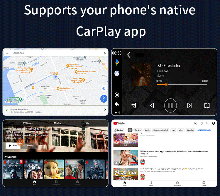 Cross-Border Mini Carplay Apple and Android Two-In-One Wired to Gps Wireless Car Smart Navigation Adapter Box