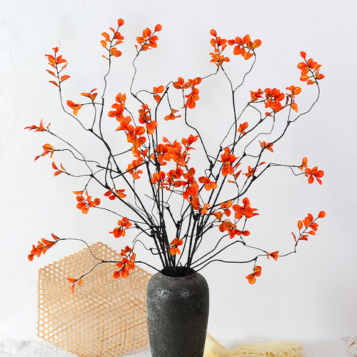 Simulated small spring leaves, large branches, autumn leaves, fake branches, simulated plant leaves, new Chinese style line entwining floral landscaping