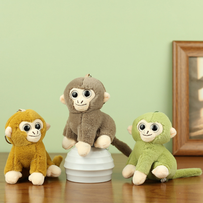 Monkey Plush Toy small size Golden Monkey Doll Longtailed Monkey Decoration Bag Hanging Monkey Pendant Children's Gift