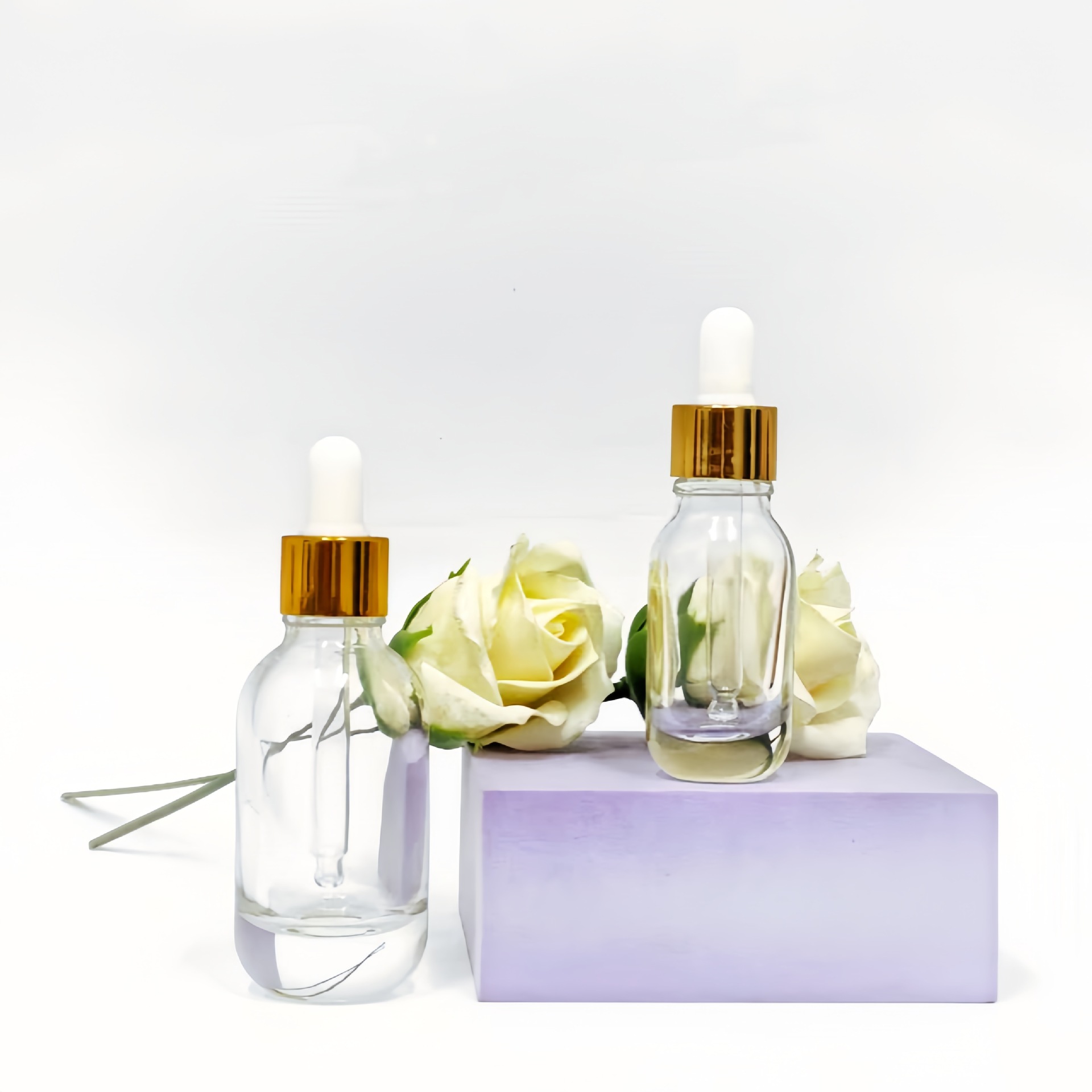 现货供应10ML高端厚底精油瓶30ML精华液分装瓶