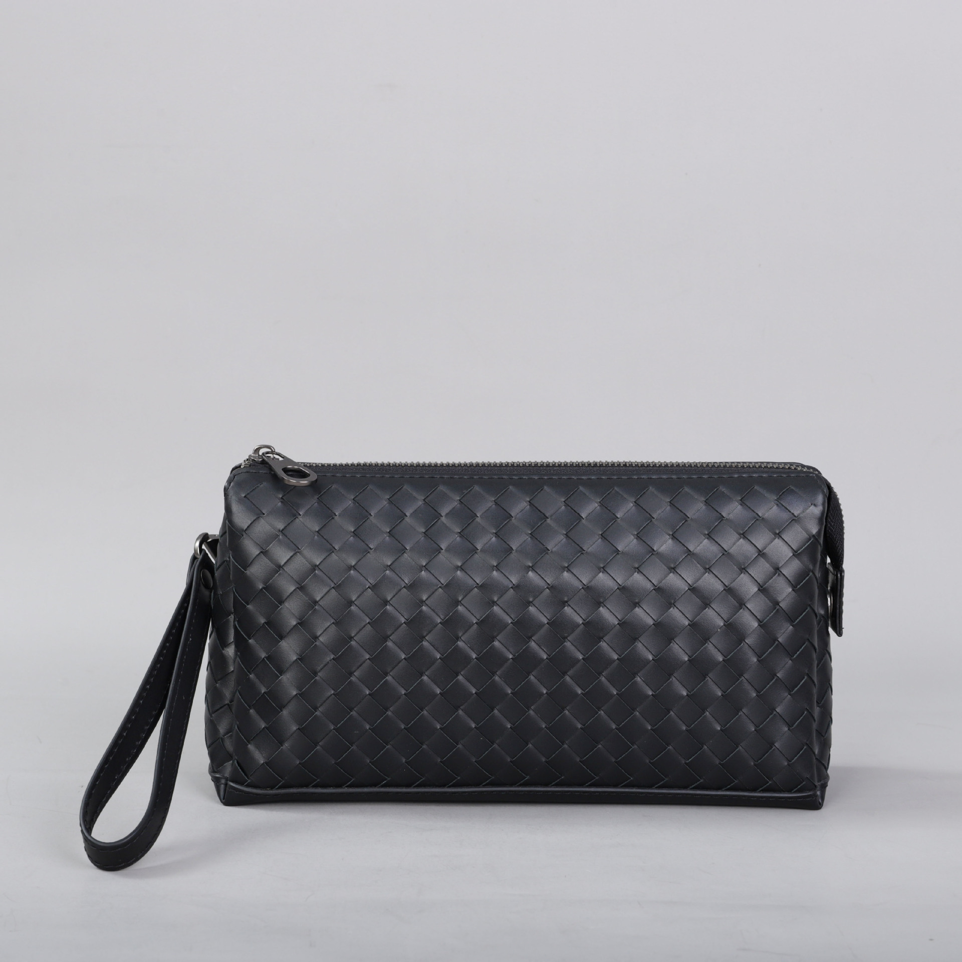 New Genuine Leather Hand-Woven Large-Capacity Men's Handbag Casual Fashion Men's Clutch Bag First-Layer Cowhide Classic Bag