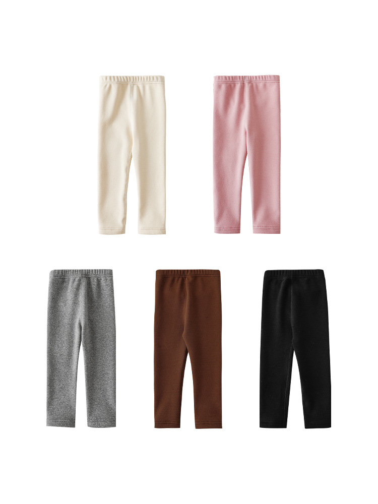 Leggings de Moda para Niñas Qiuduo, Pantalones Casuales Cálidos para Niños, Pantalones Gruesos con Forro Polar para Bebés, Novedad de Invierno 2025