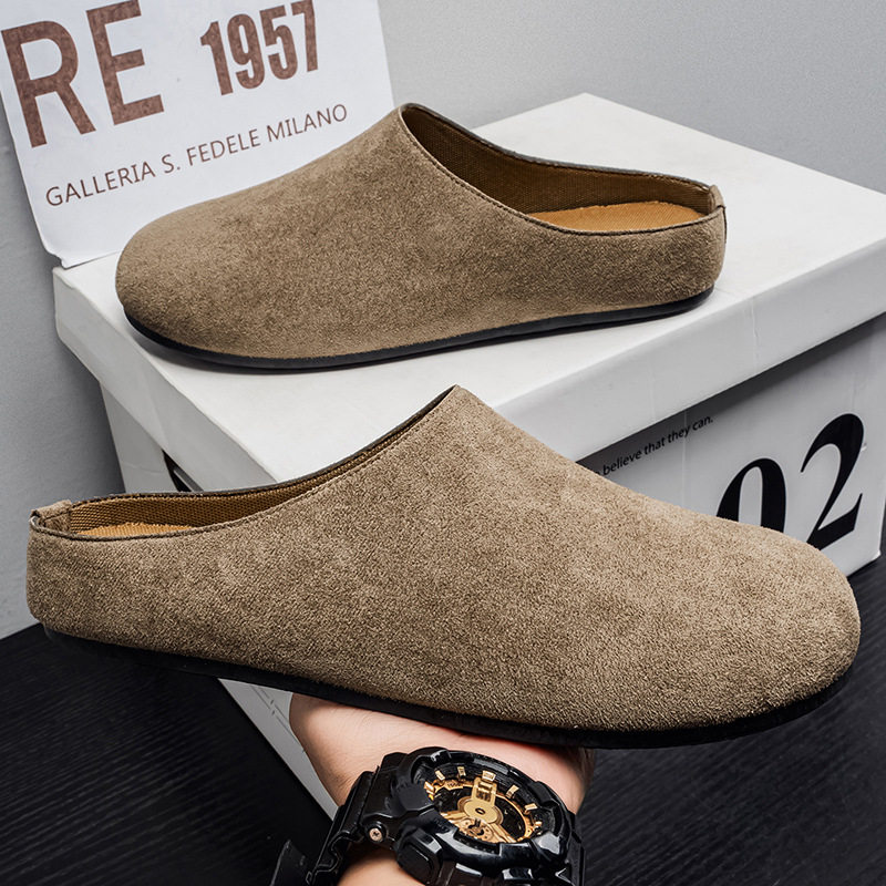 Men's Soft-soled Mule Slippers Winter Casual Slip-on Birken Style_voghion.com