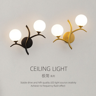 Wall Lamp Bedside Lamp 2023 New Internet Celebrity Bedroom Living Room Backwall Lamp Simple Modern Light Luxury Stair Aisle Lamp