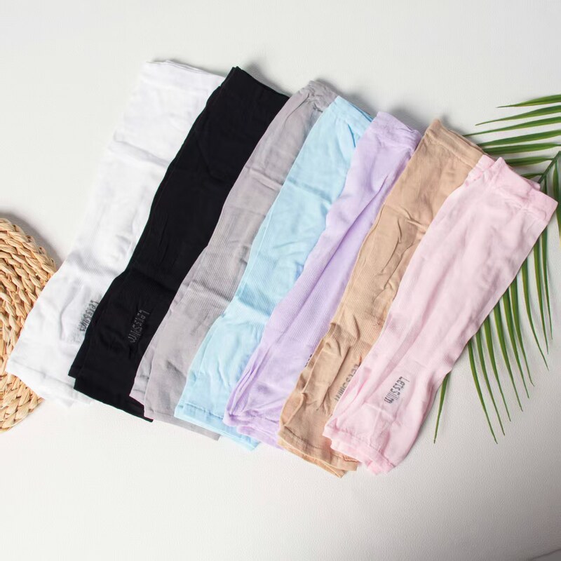 アイススリーブ 夏用日焼け止め 男女兼用 アイスシルク 半袖スリーブ UVカット ランニング用 サイクリンググローブ 腕用 通気性|undefined
