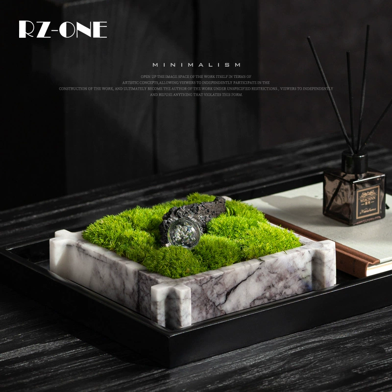 Современный минималистичный мраморный моховой орнамент для столешниц в гостиной и столовой, подходит для декора модельных домов.