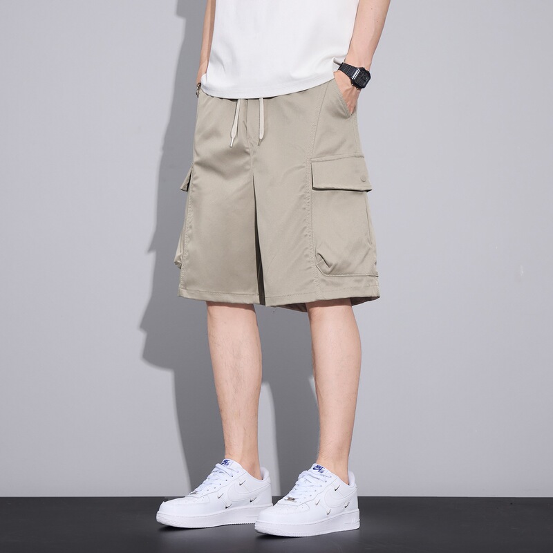 Men's Workwear Pants Summer New Style Loose Fit for Young and Middle-Aged Men, Straight Wide-Leg Pants, Simple Casual Five-Point Pants Men's Workwear Pants Summer New Style Loose Fit for Young and Middle-Aged Men, Straight Wide-Leg Pants, Simple Casual Five-Point Pants