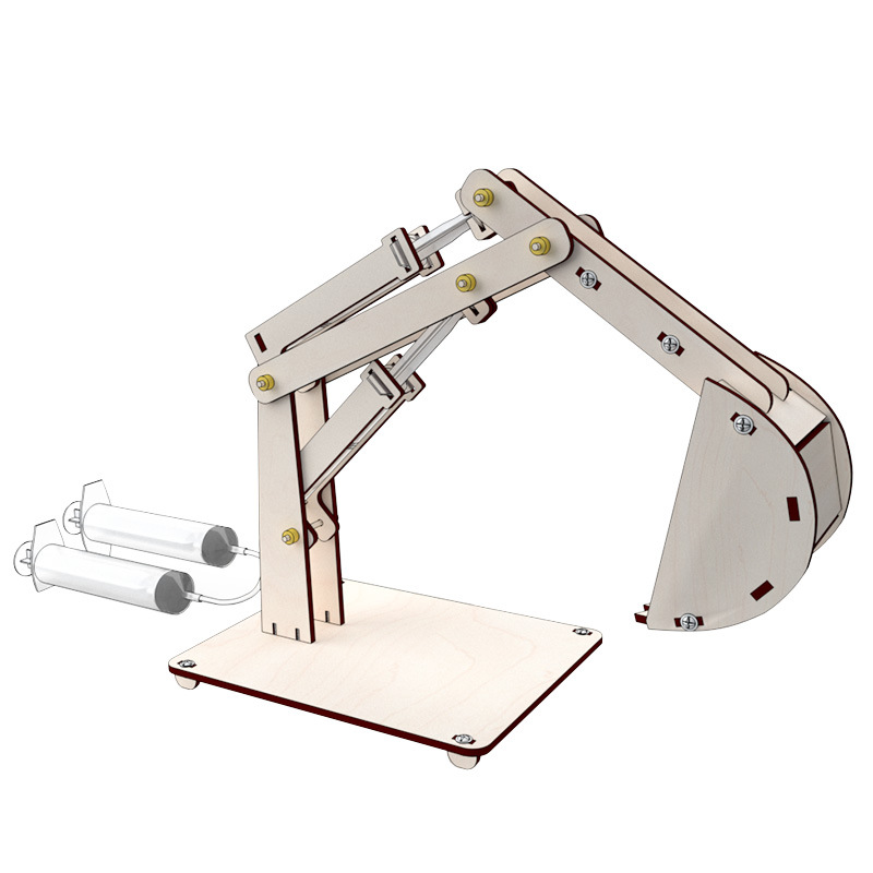 Science and technology small production DIY primary and secondary school hydraulic excavator excavator scientific experiment science and education small invention material package