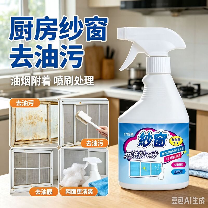 Window screen cleaner, no-disassembly spray for removing dust and grease from window screens, for household use, cleans and removes dirt from window screens Window screen cleaner, no-disassembly spray for removing dust and grease from window screens, for household use, cleans and removes dirt from window screens