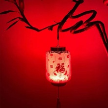 春节儿童手提发光灯笼LED音乐元宵节小灯笼场景装饰灯笼过年批发