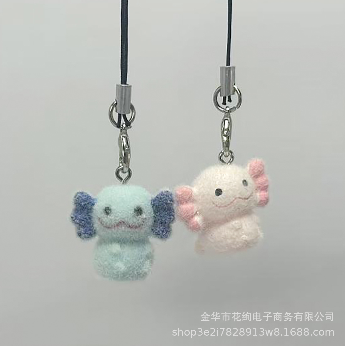 Cross-Border Resin Flocking Animal Pendant Stereo Cartoon Hexagonal Dinosaur Pendant Creative Keychain Mobile Phone Pendant