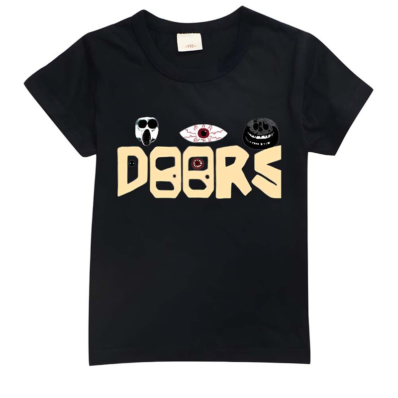 kids doors roblox shirt children's summer short sleeve T-shirt 12 years old cross border 056 kids doors roblox shirt children's summer short sleeve T-shirt 12 years old cross border 056
