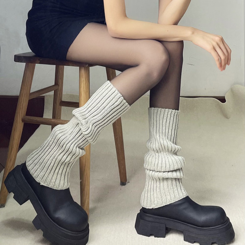 Duidui Socks Women's Autumn and Winter Socks Leg Covers Hot Girl Light Gray Calf Socks Wholesale Stall Medium Socks Wholesale Price