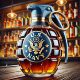 High Borosilicate Grenade Shaped Wine Bottle Glass Sealed Wine Bottle Household Wine Bottle Whisky Wine Bottle