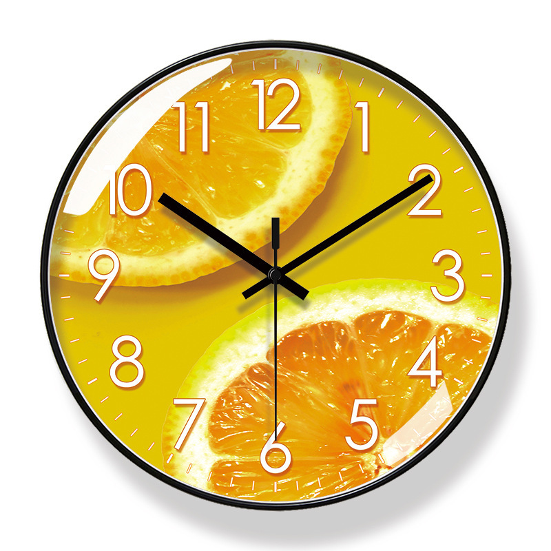 Reloj de pared 6091 para hotel/restaurante/supermercado de frutas, reloj de pared moderno silencioso de barrido de segundos, reloj de cuarzo de larga duración