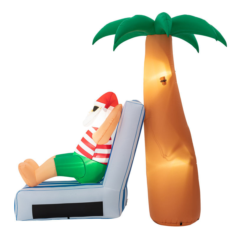 6FT+Lighted+Inflatable+Santa+U