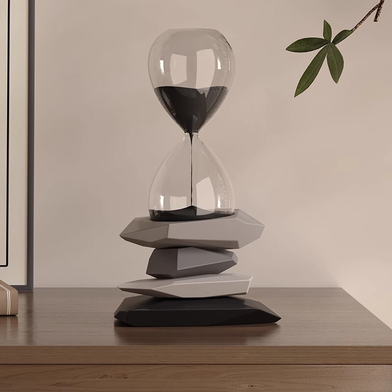 Modern Simple Stone Running Hourglass Timer Entrance Ornaments Creative Home Decorations Kidsren's Birthday Gifts