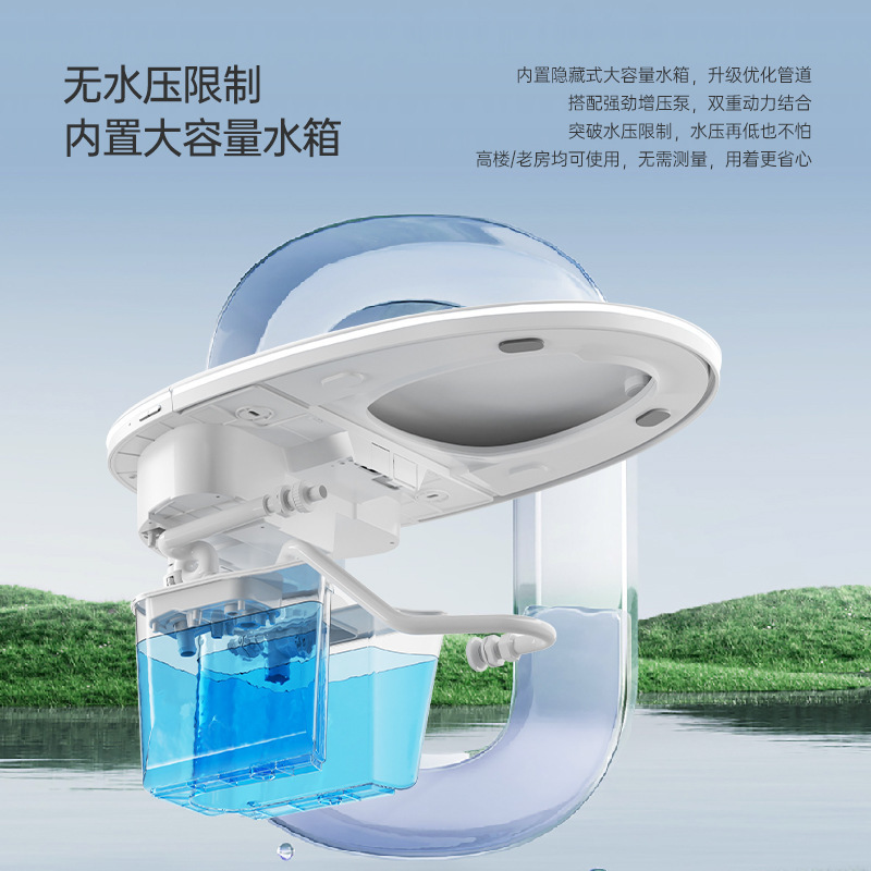 新型卵型知能便器家庭用一体式便器の無水圧力制限サイフォン内蔵泡シールド殺菌|undefined