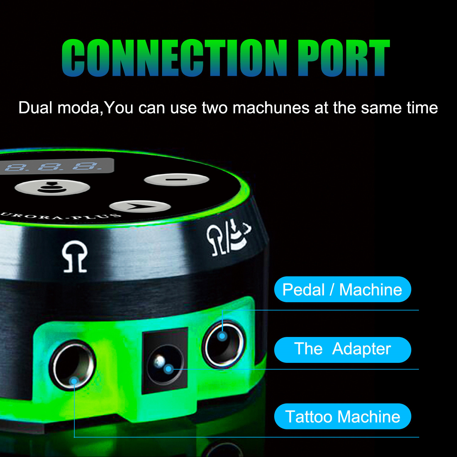 Máquina portátil de bordado, medidor de corriente eléctrica, máquina de tatuaje semipermanente, fuente de alimentación, niebla, cejas, labios, instrumento multifuncional, herramienta de tatuaje