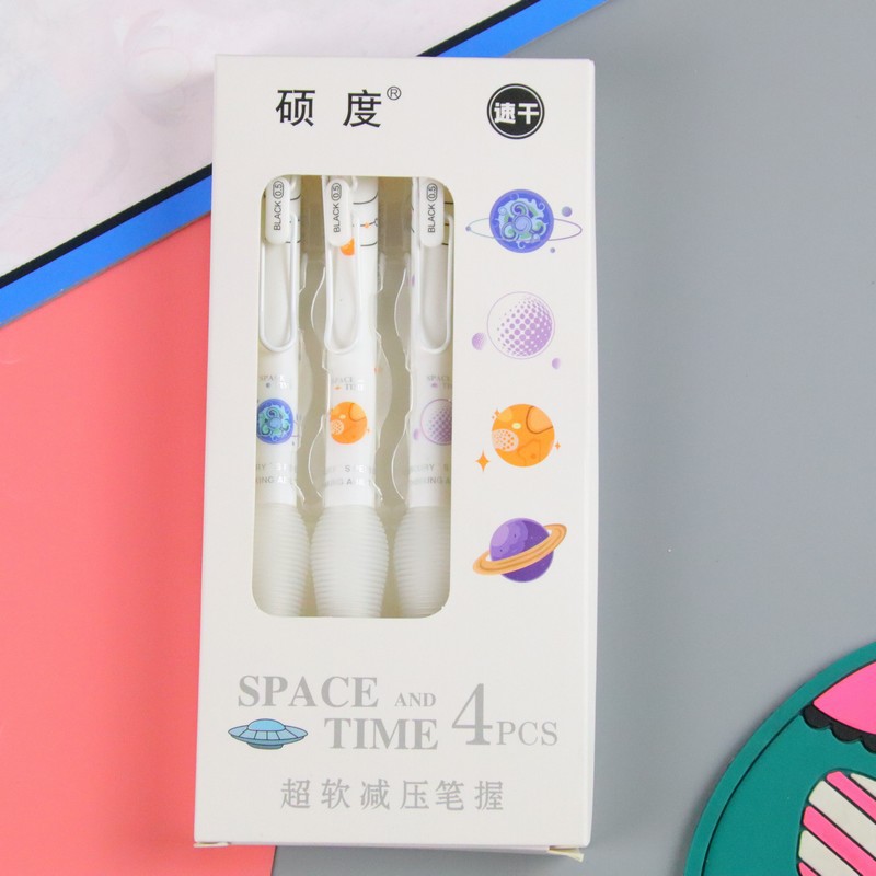 Descompresión creativa suave agarre pluma caja de gel de secado rápido pluma ST cabeza cepillo pregunta pluma estudiante papelería pluma de agua de alto aspecto