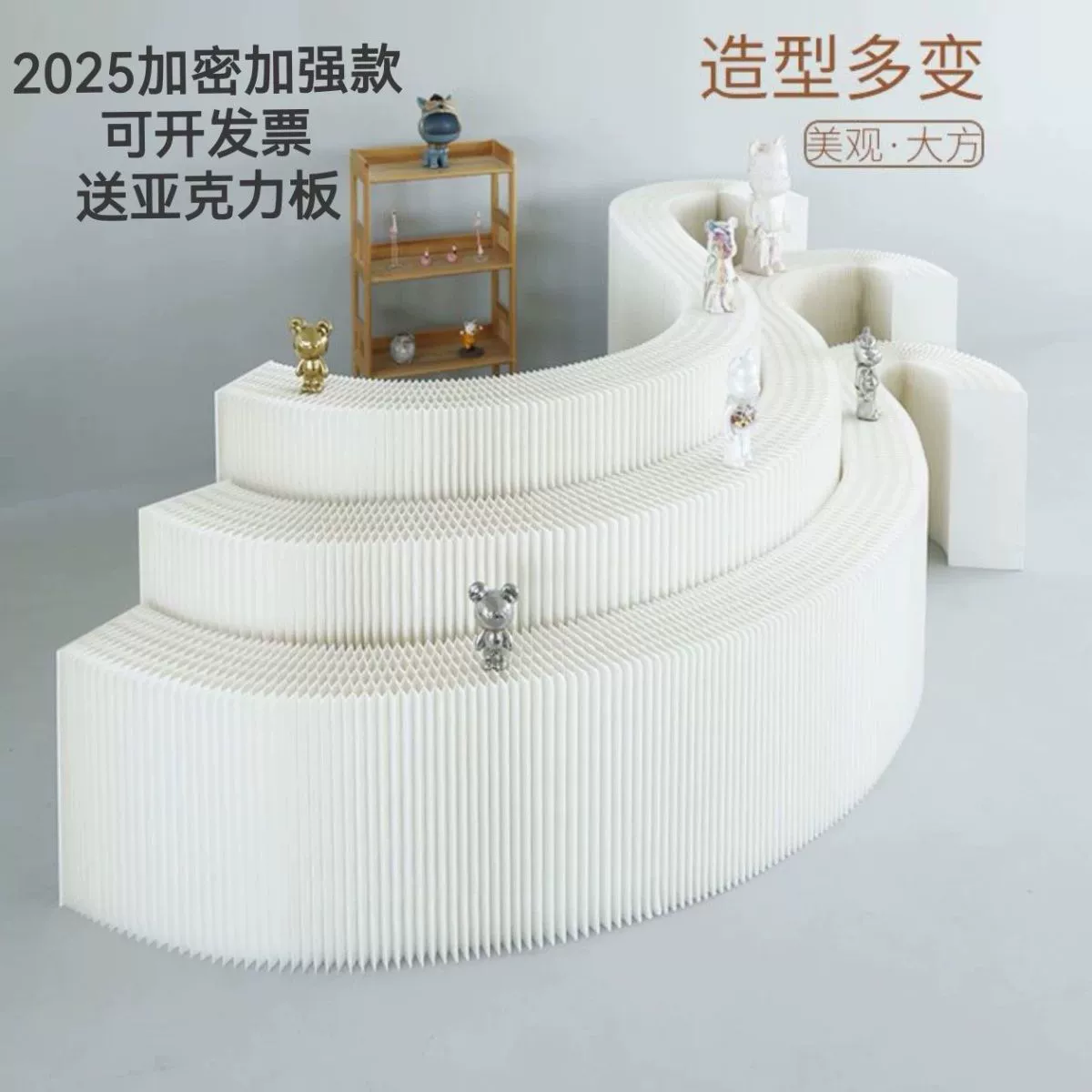 Складная многофункциональная длинная островная выставочная конструкция для торгового центра, мобильная многоярусная выставочная стойка