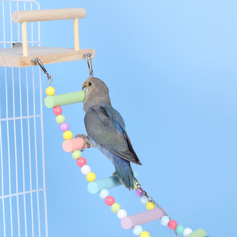 鹦鹉秋千站台吊桥虎攀爬架小鸟用跳板鸟笼皮牡丹玄凤鹦鹉玩具配件