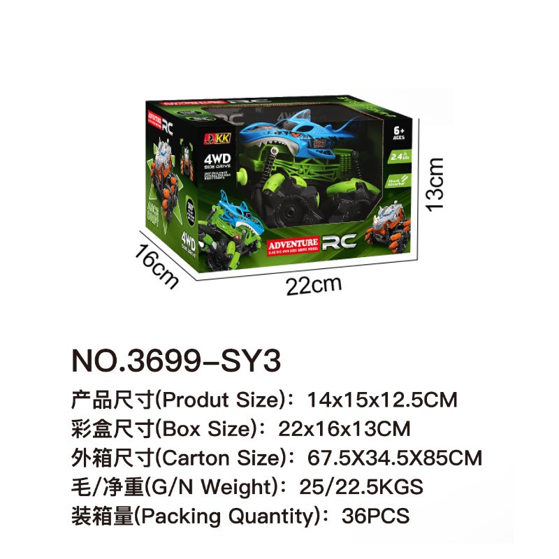 Amazon transfronteriza Venta caliente lado deriva tiburón rinoceronte control remoto truco coche giratorio de 360 grados Tumbling escalada Coche