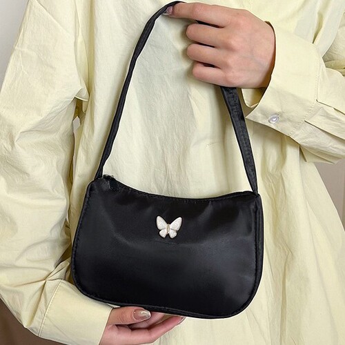 Cross-border minimalist women's handbag fashion crossbody bag 2025 new pure color versatile shoulder bag casual lightweight hand-held bag