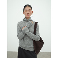 MMC高领针织衫女装十三行秋季新款韩系高级感套头羊毛毛衣打底衫