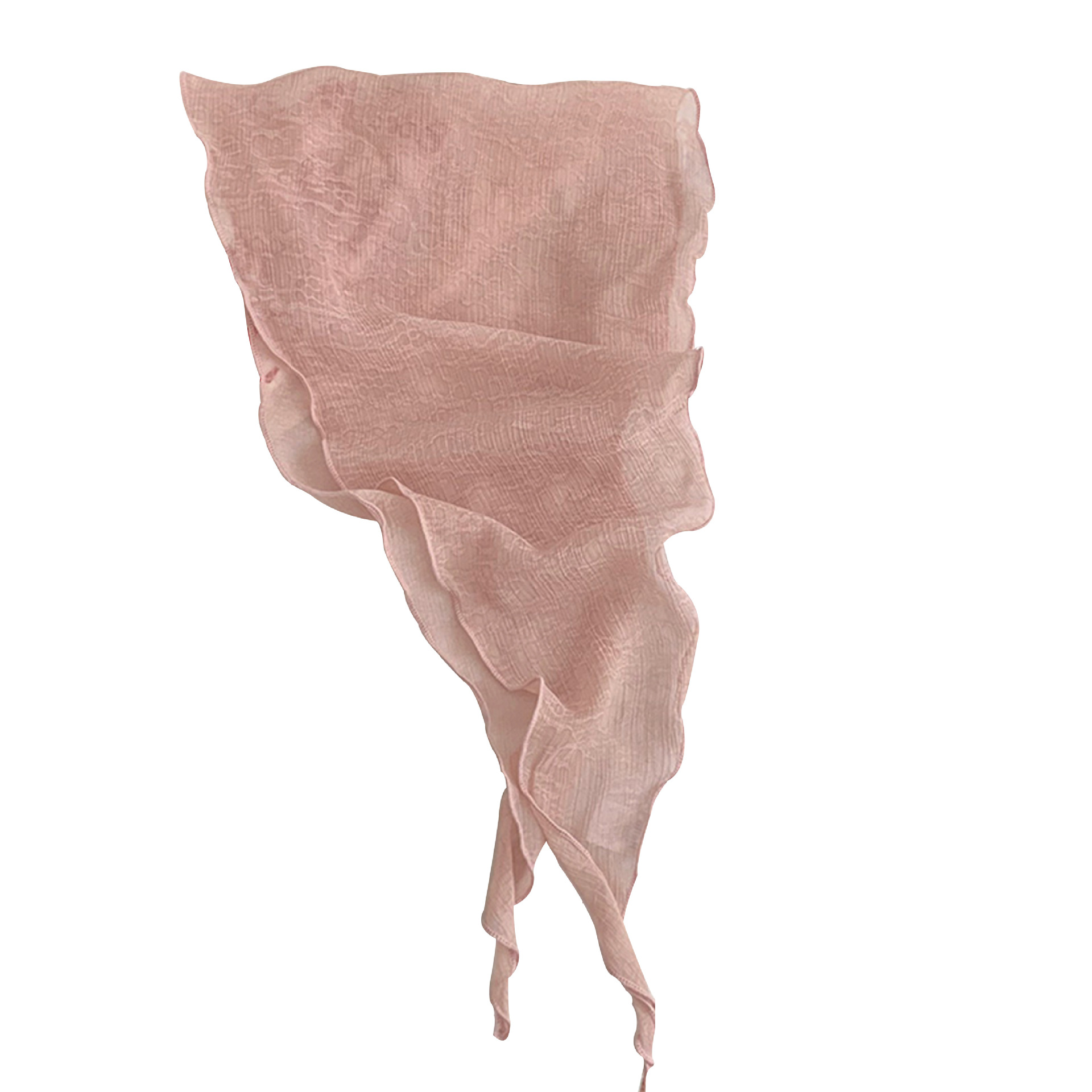 Bufanda de seda de alta calidad nueva bufanda pequeña lisa bufanda fina de todo fósforo literaria bufanda en la cabeza multiusos cinturón de la bufanda en forma de diamante