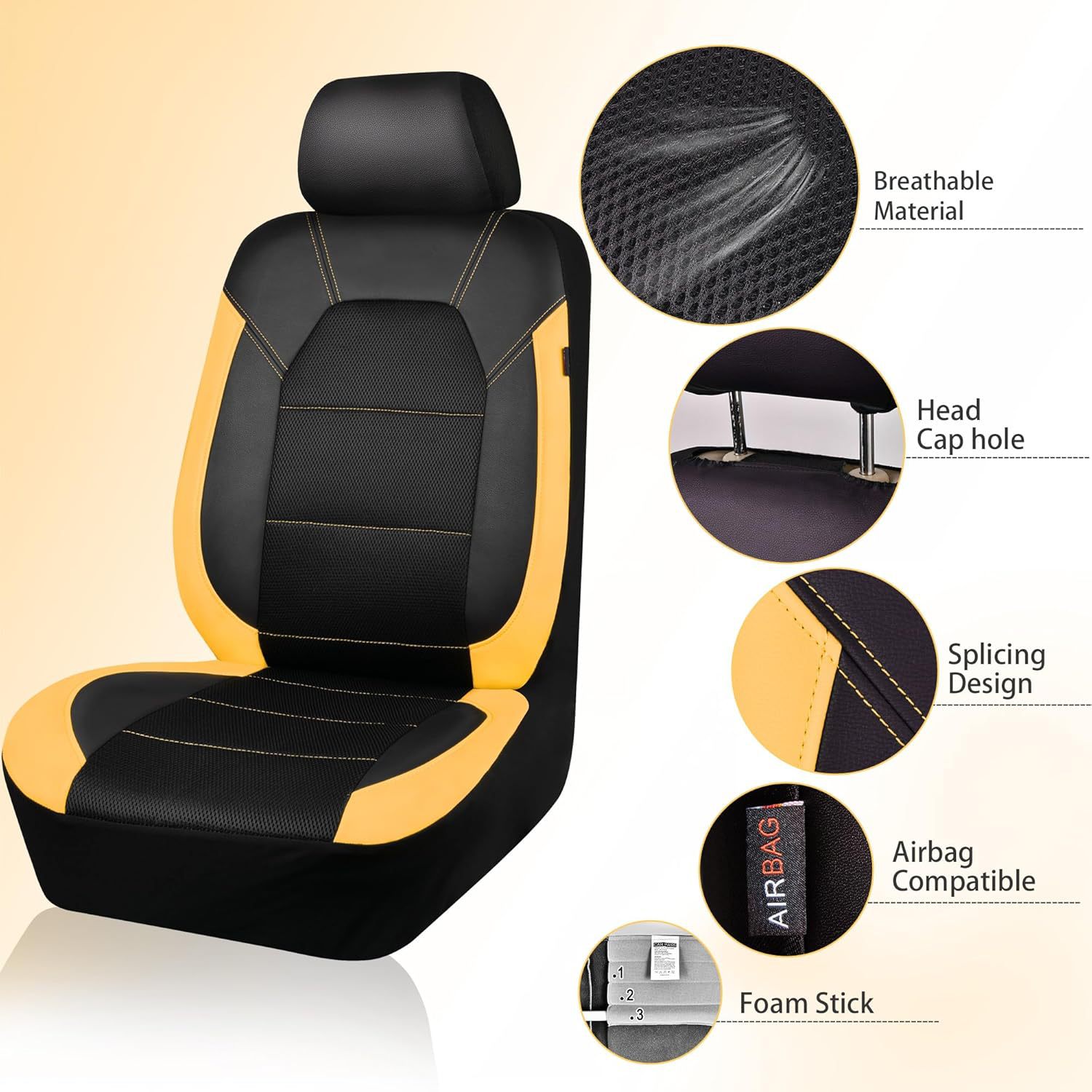 Cross-Border Pu Leather Universal Car Seat Cover Sandwich Leather Temu Amazon Meike Multi Factory Direct Sales